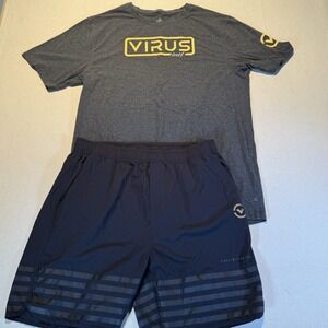 Virus International MMA Shirt & Shorts Men's XXL & XL Activewear Kickboxing